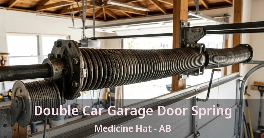 Double Car Garage Door Spring Medicine Hat - AB